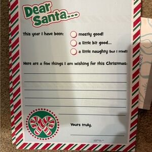 Christmas Wish List Letter to Santa